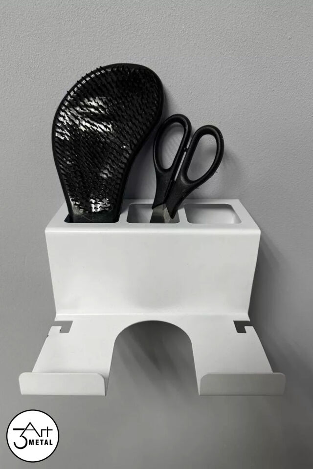 Metal Fön Makinesi ve Aparat Standı - Kuaför & Ev Kullanımı