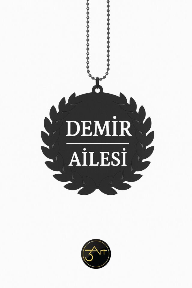 Kişiye Özel Metal Araba Dikiz Aynası Süsü – İsim & Aile Tasarım