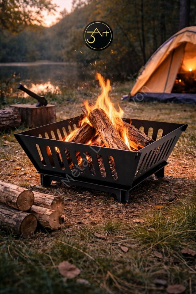 Metal Ateş Çukuru – Kamp & Bahçe İçin Taşınabilir Ateşlik, Dayanıklı Tasarım