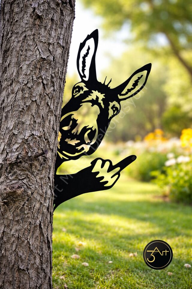 Metal Bahçe Dekoru – Duvar & Ağaç Süsü - Dış Mekân Bahçe Aksesuarı