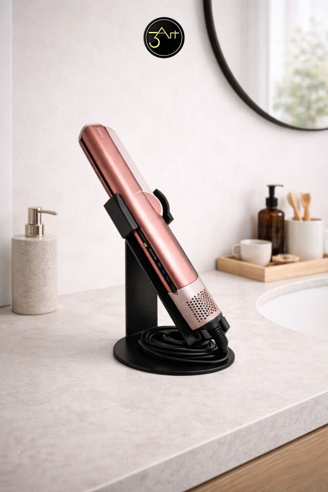 DysonAirstrait Standı - Şık ve Modern Banyo Tezgah Üstü Düzleştirici Tutucu