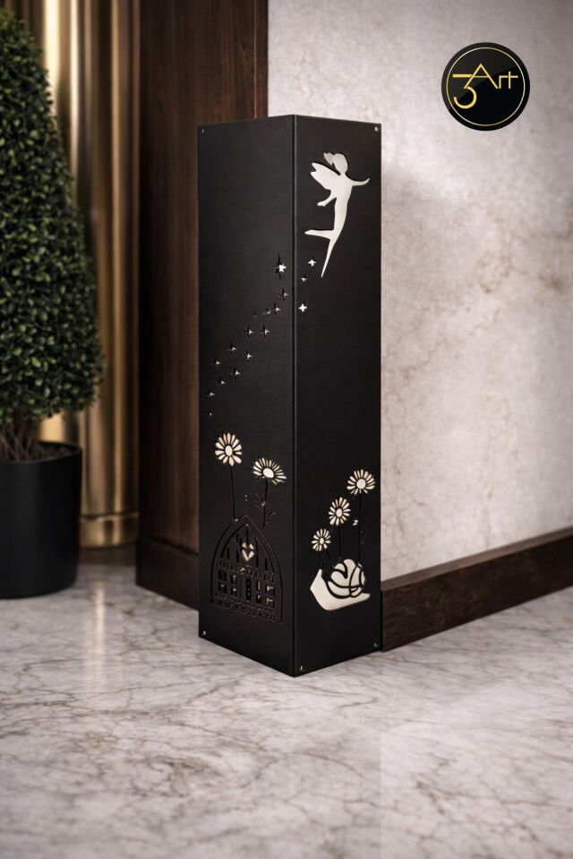 Peri Figürlü Metal Duvar Dekoru - Duvar Süsü - Modern & Şık Ev Dekorasyonu