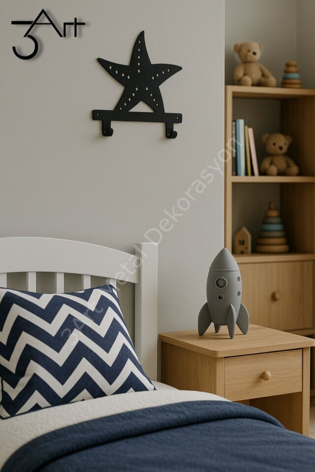 Çocuk Odası Askılığı – Sevimli Hayvan Figürlü Metal Askı – Montessori Düzenleme Ürünü