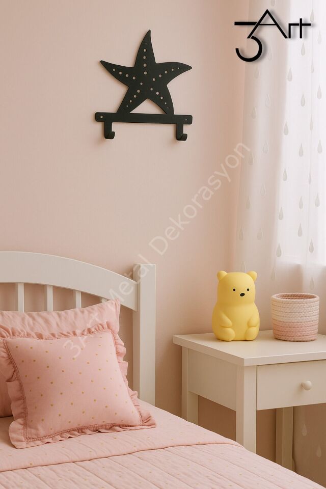 Çocuk Odası Askılığı – Sevimli Hayvan Figürlü Metal Askı – Montessori Düzenleme Ürünü