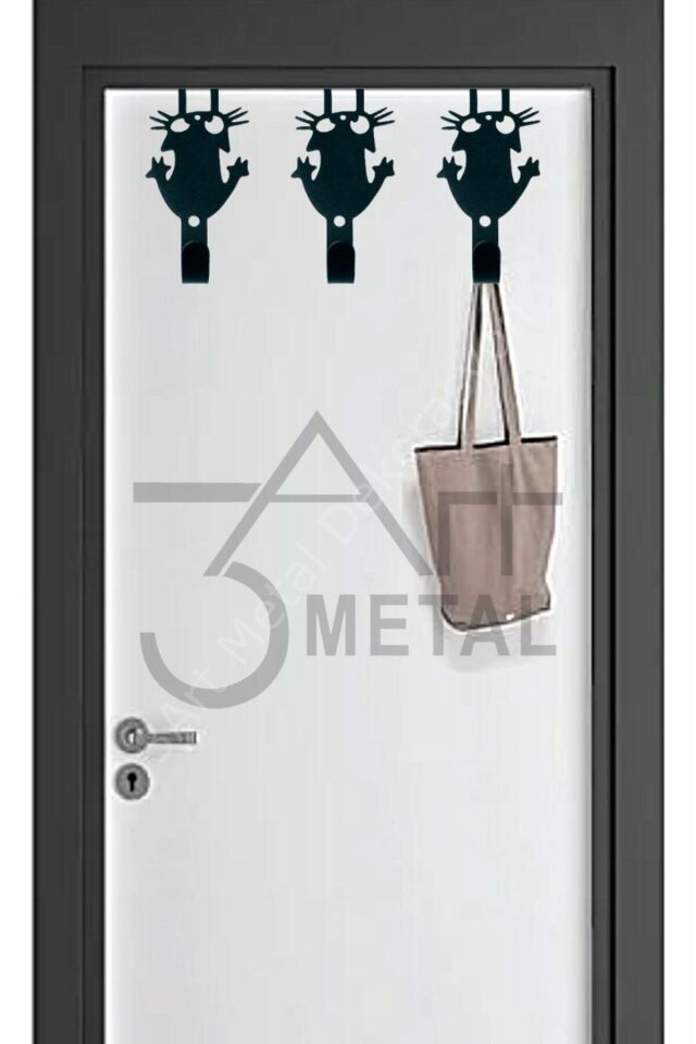 Kapı Arkası Metal - Demir Askılık | Sağlam Ve Şık Tasarım - Pratik Ve Dayanıklı - Çocuk Odası 2'li