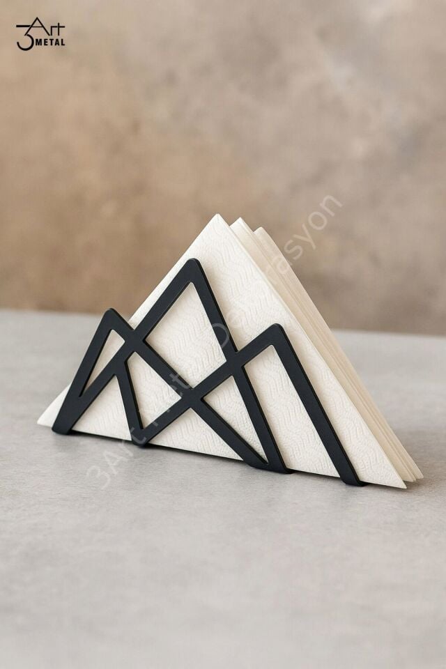 Şık Tasarımlı Metal Peçetelik - Modern ve Dayanaklı Dekoratif Masa Aksesuarı