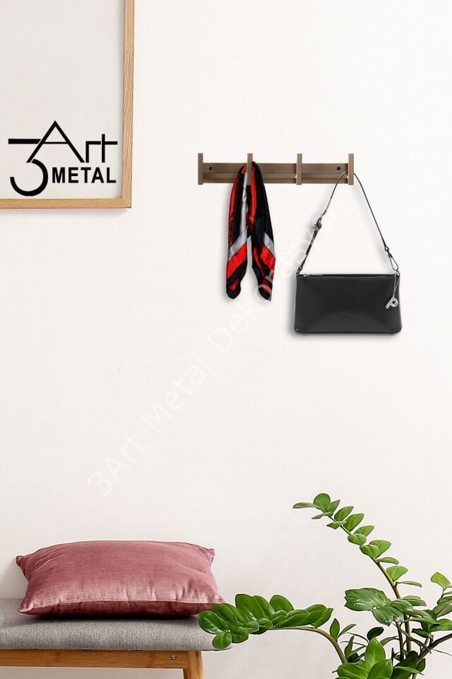 Dekoratif Modern Demir Duvar Askısı - Metal Askılık - Elbise Askısı - Askı