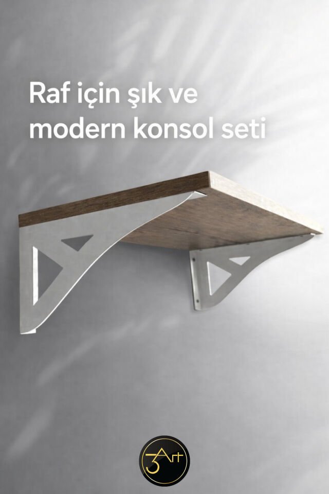 Dekoratif Metal Raf Tutacağı - Dekoratif - Duvar Raf Konsolu