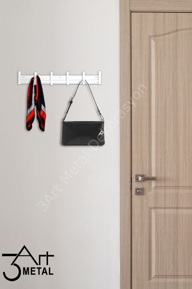 Dekoratif Modern Demir Duvar Askısı - Metal Askılık - Elbise Askısı - Askı