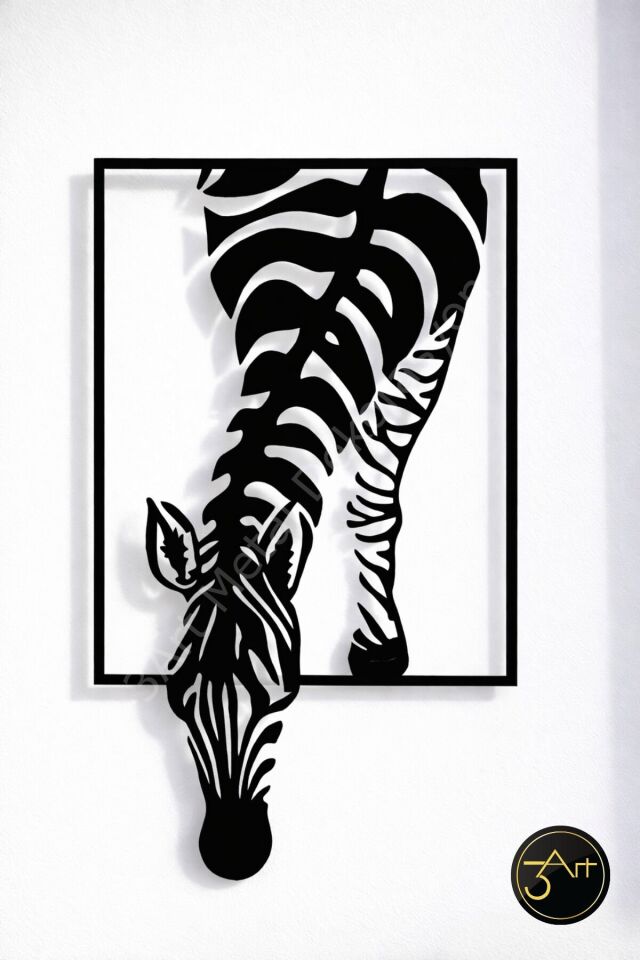 Modern Zebra Duvar Tablosu - Dekoratif Tablo - Salon & Ofis Duvar Dekoru