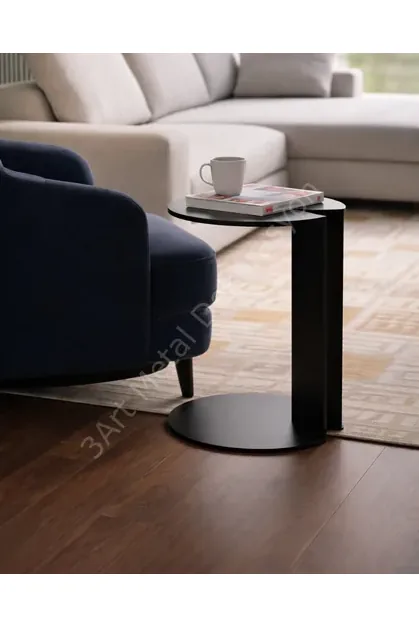 2'li Geçmeli Metal Zigon Sehpa