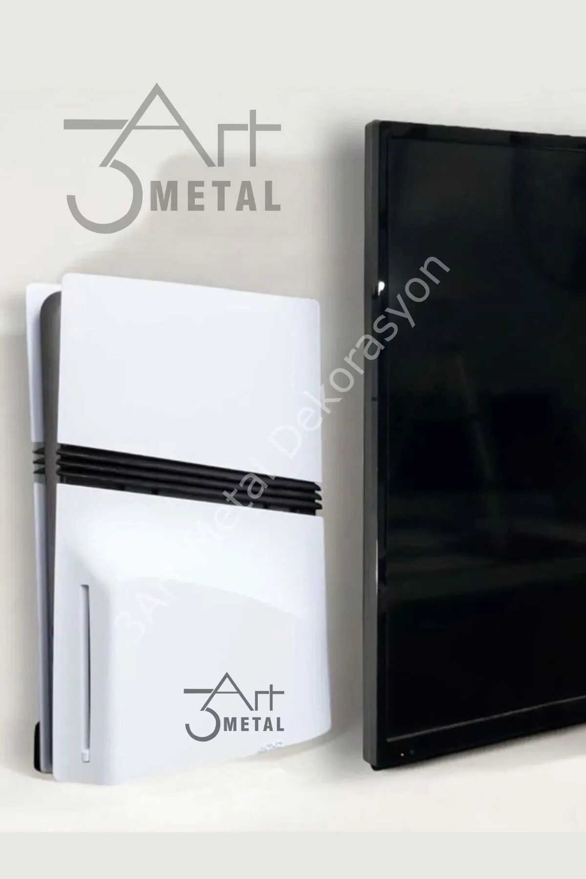 2'li Fırsat Ps5 Ve Ps5 Slim Duvar Standı Joystick Konsol Tutacağı Yerden Tasarruf Gaming Aksesuar