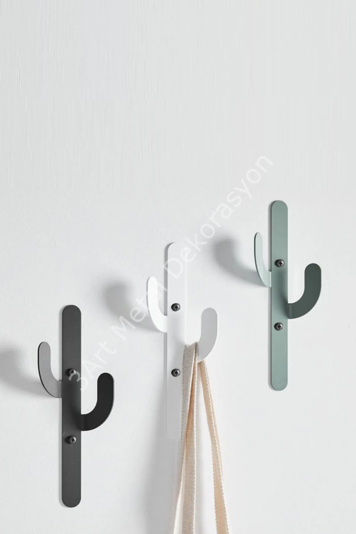 3'lü Set Dekoratif Metal Askılık