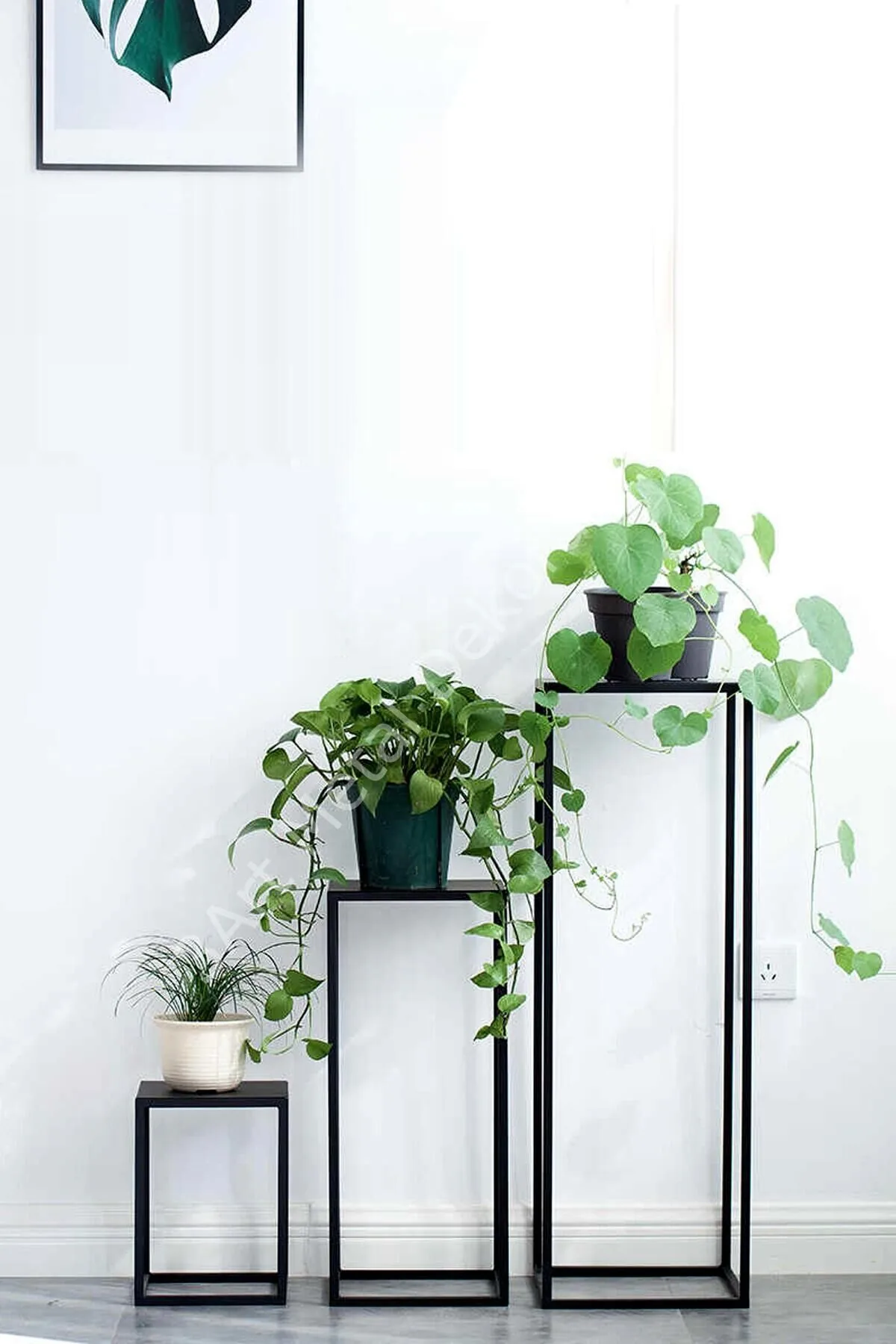3'lü Set Metal Ayaklı Saksılık Standı