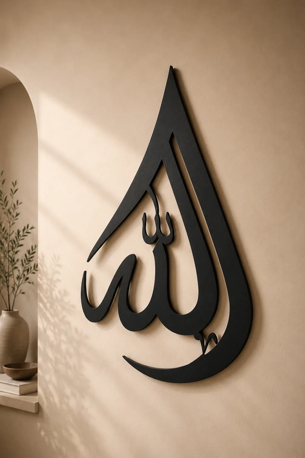 Allah Muhammed Metal Islami Duvar Sanatı