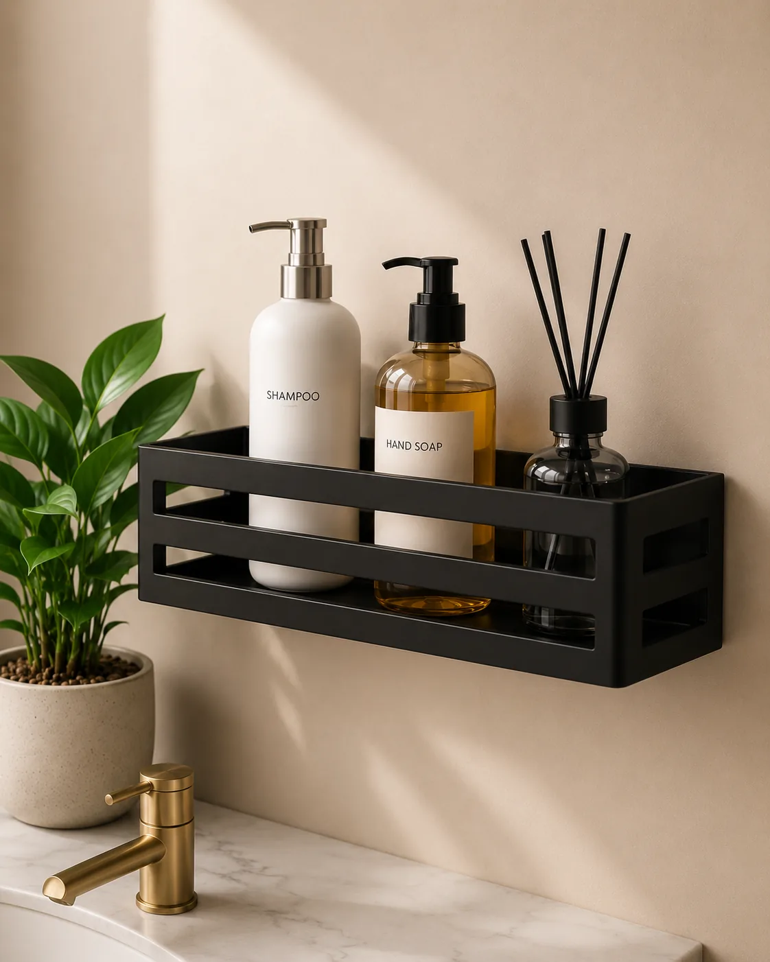 Banyo Rafı — Duvara Monte Şampuan