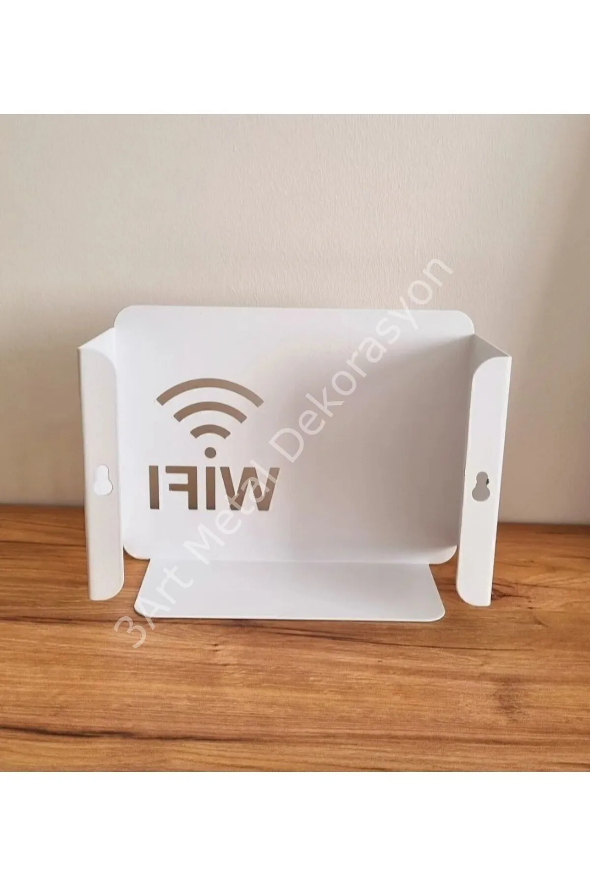BEYAZ METAL WİFİ Modem Saklama Kutusu 24cmx18cm Pc Bilgisayar Kablo Gizleyici Dekoratif Kutu