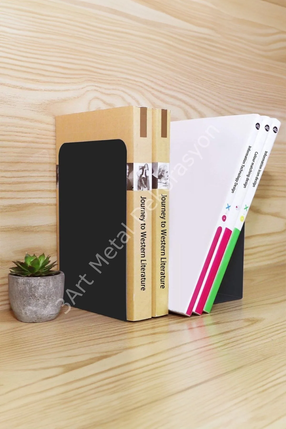 Dekoratif Kitap Tutucu — Ayracı Standı 2li