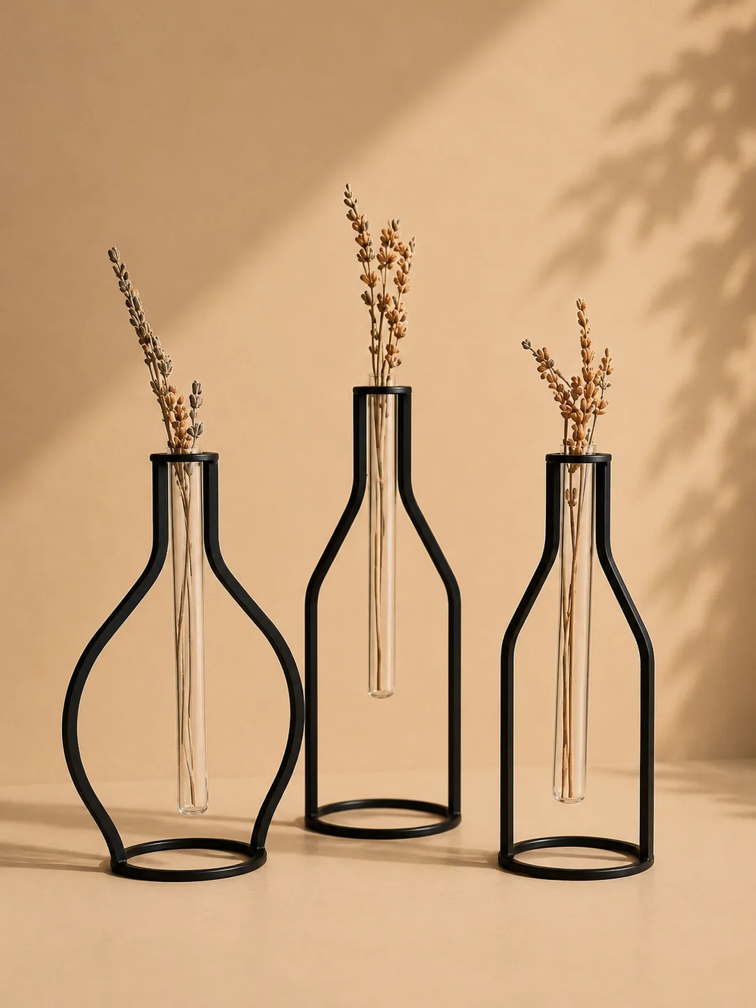 Dekoratif Metal Çiçeklik Minimalist Modern Saksılık 3'lü Set