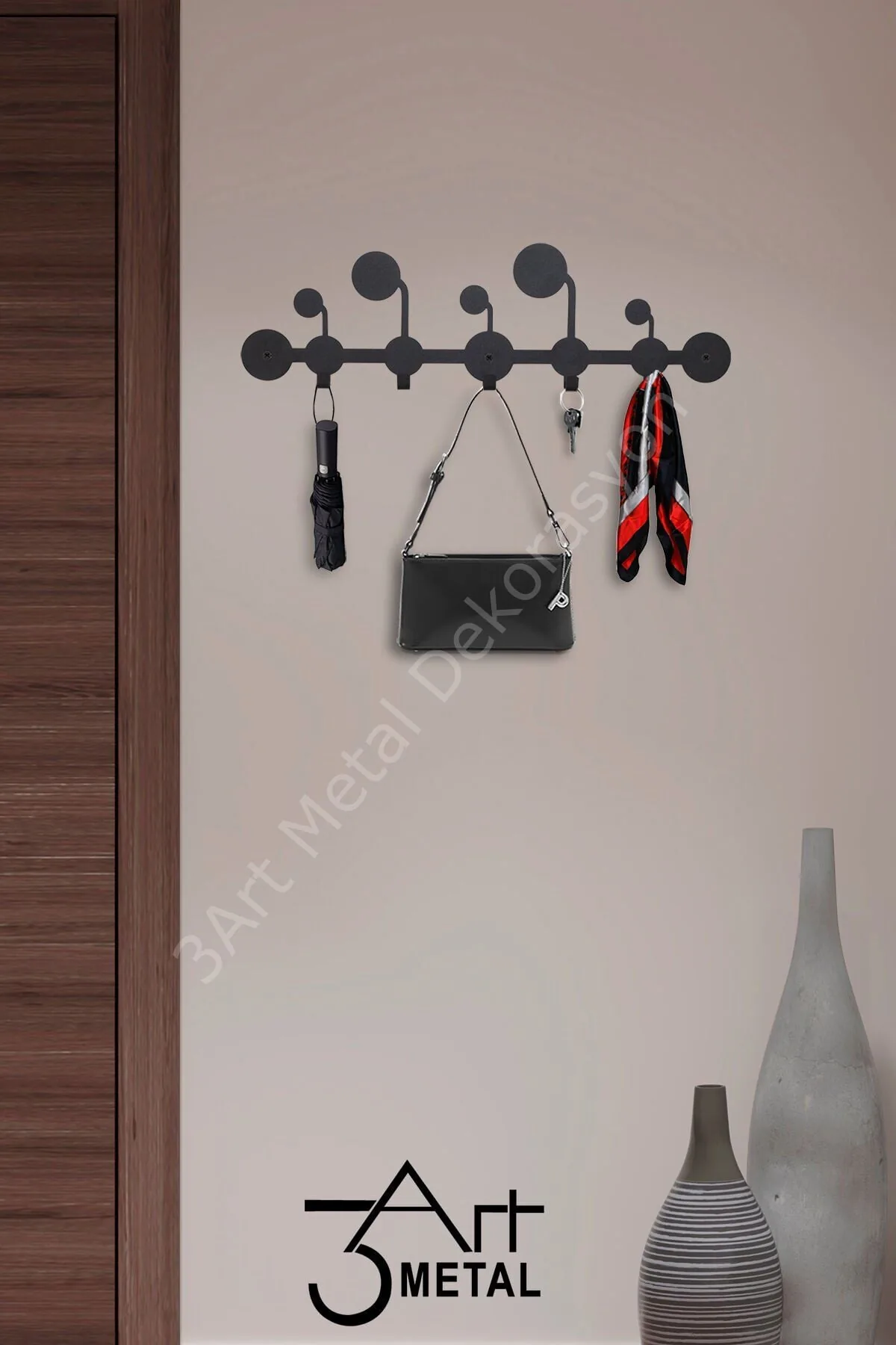 Dekoratif Metal Duvar Askısı