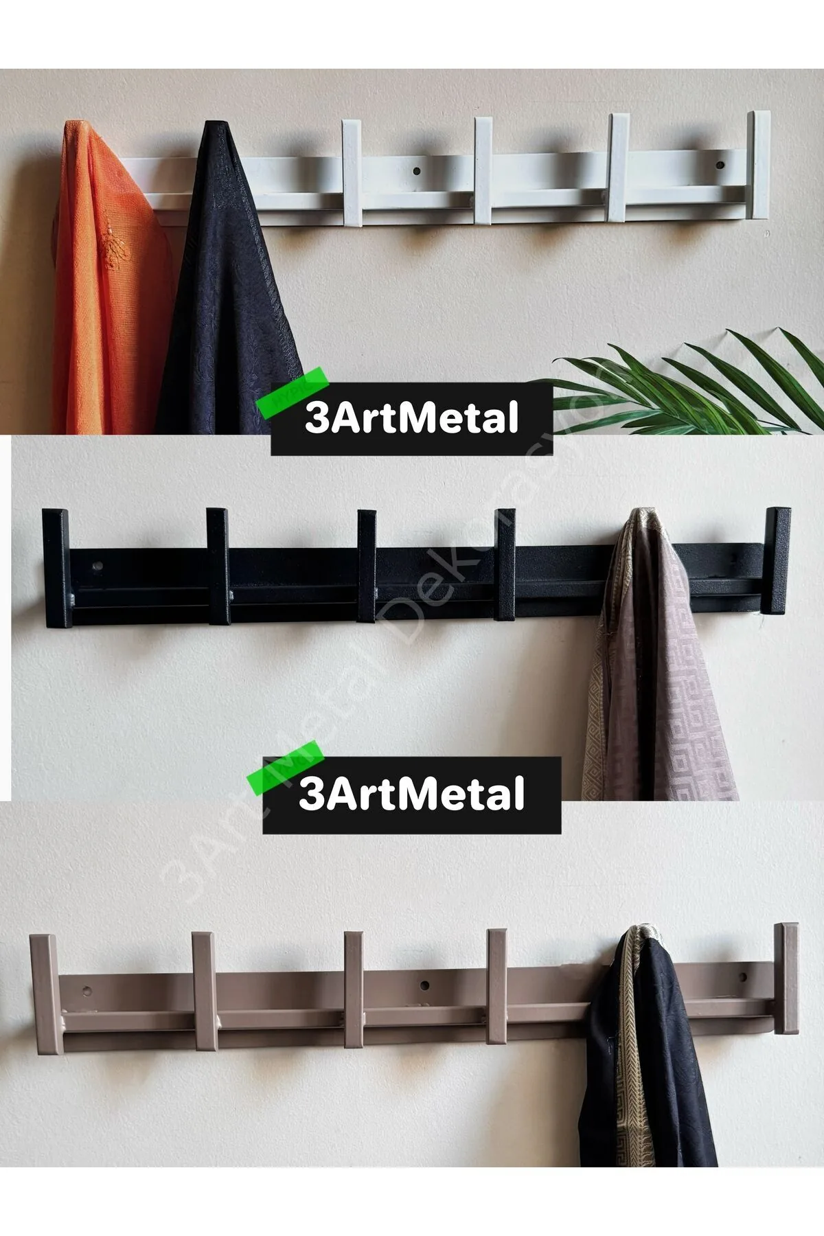 Dekoratif Modern Demir Duvar Askısı