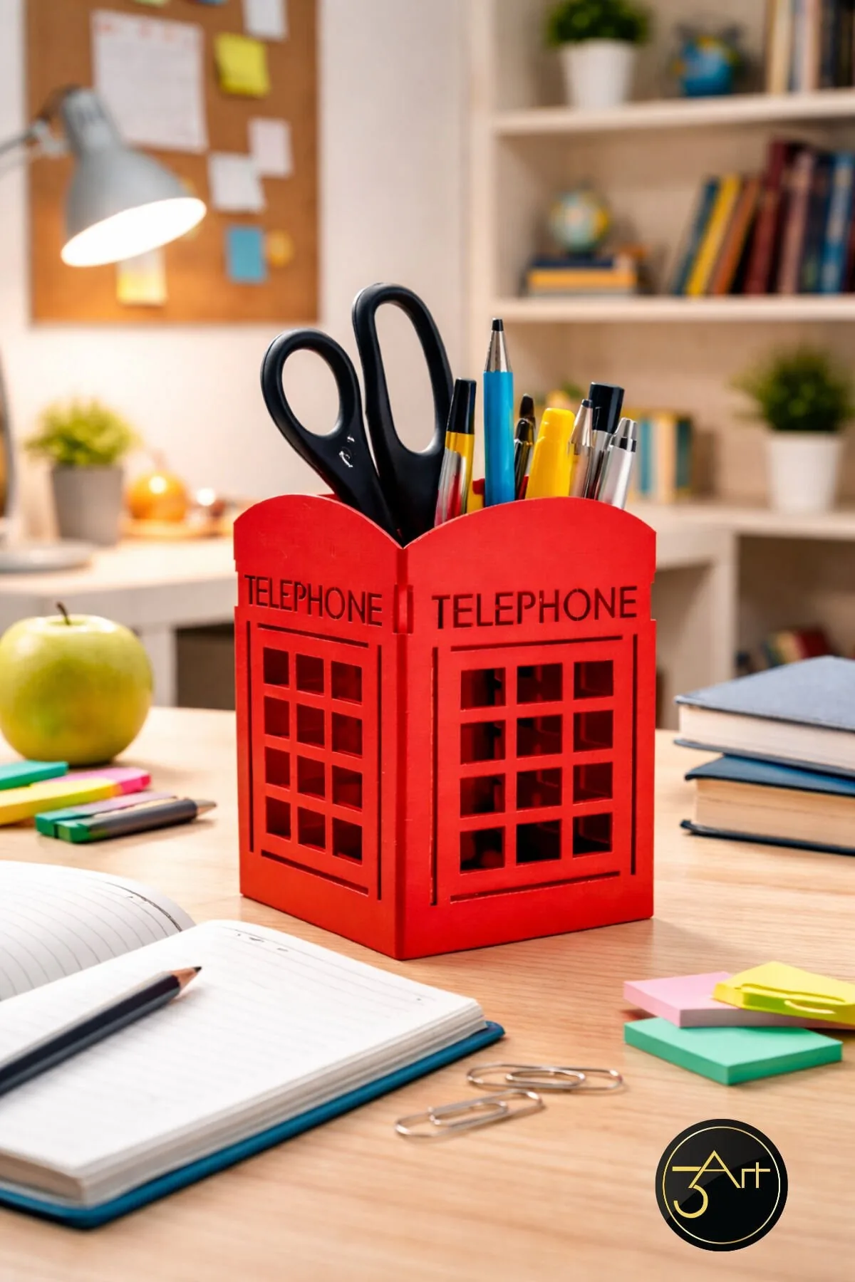Dekoratif Telefon Kulübesi Kalemlik