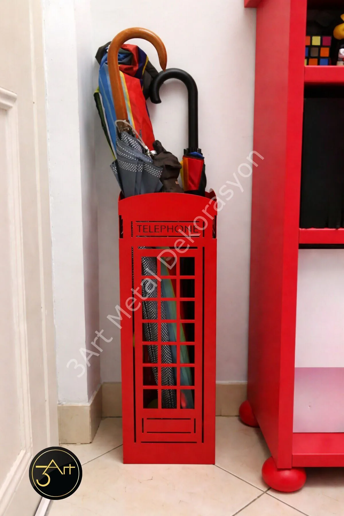 Dekoratif Telefon Kulübesi Şemsiyelik