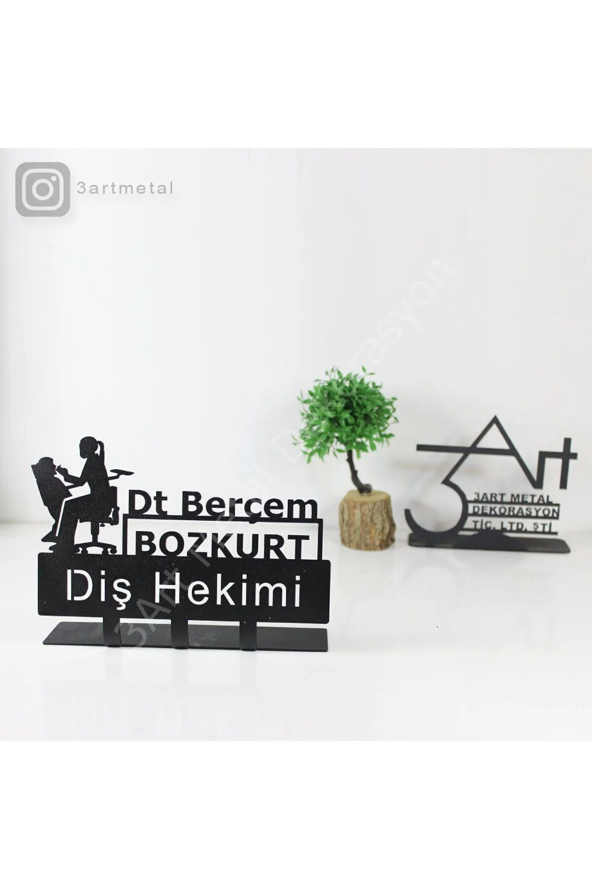Kişiye Özel Diş Hekimi Masaüstü İsimlik — Masa İsimliği