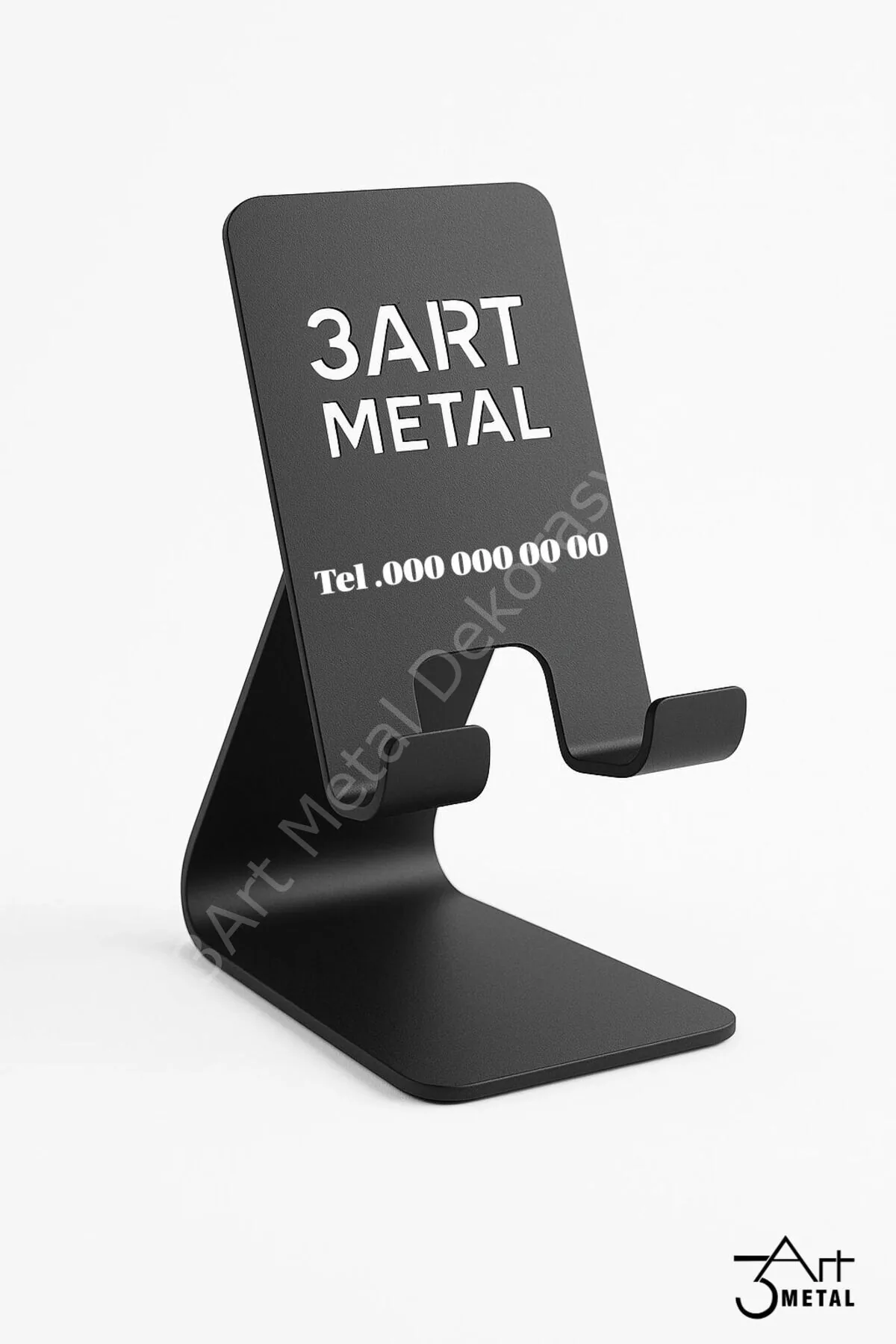Firmalara Özel Lazer Kesim Metal Telefon Tutacağı