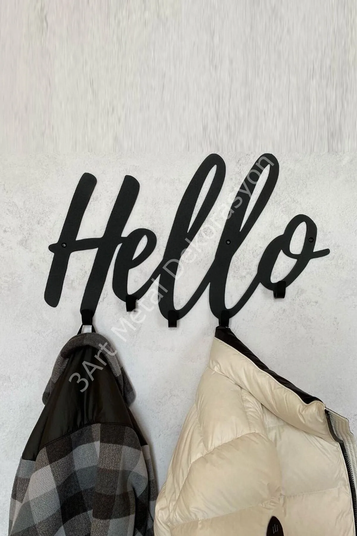 Hello Yazılı Elbise Askısı