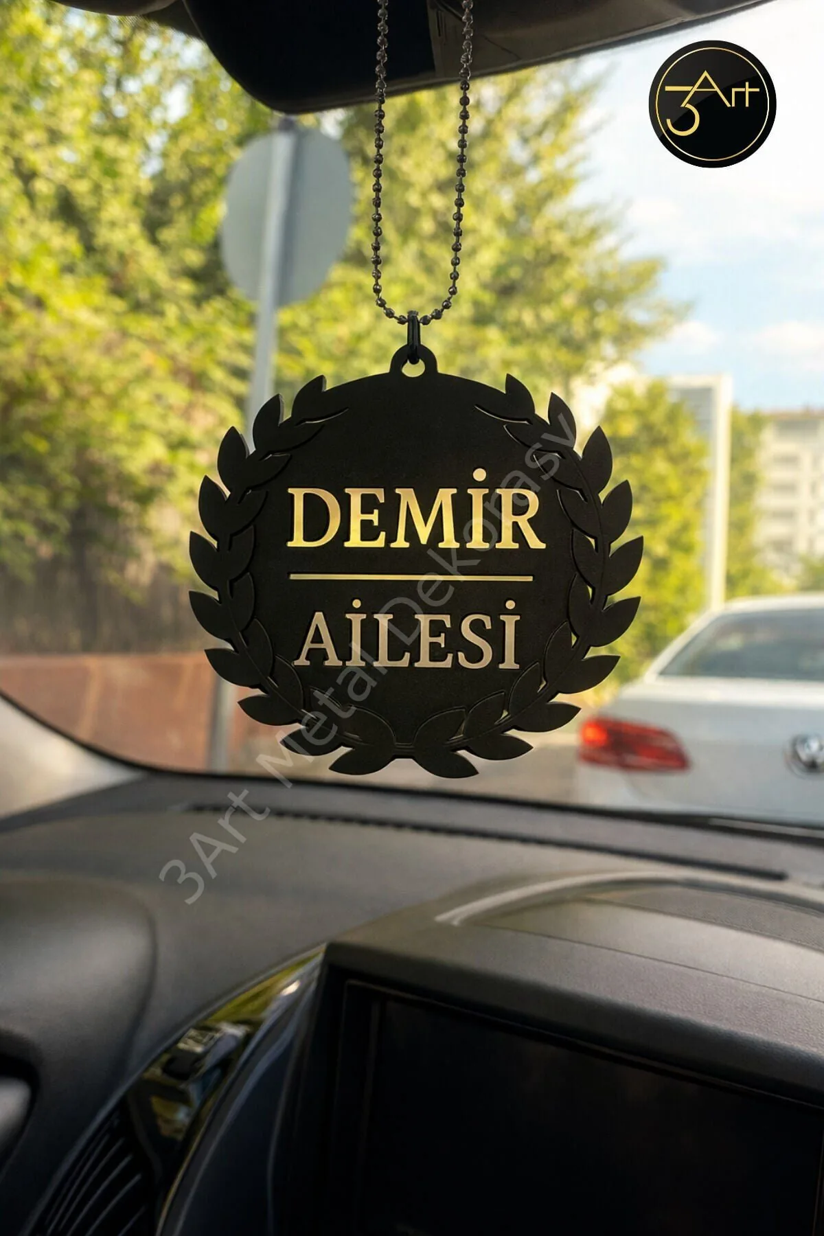 Kişiye Özel Metal Araba Dikiz Aynası Süsü