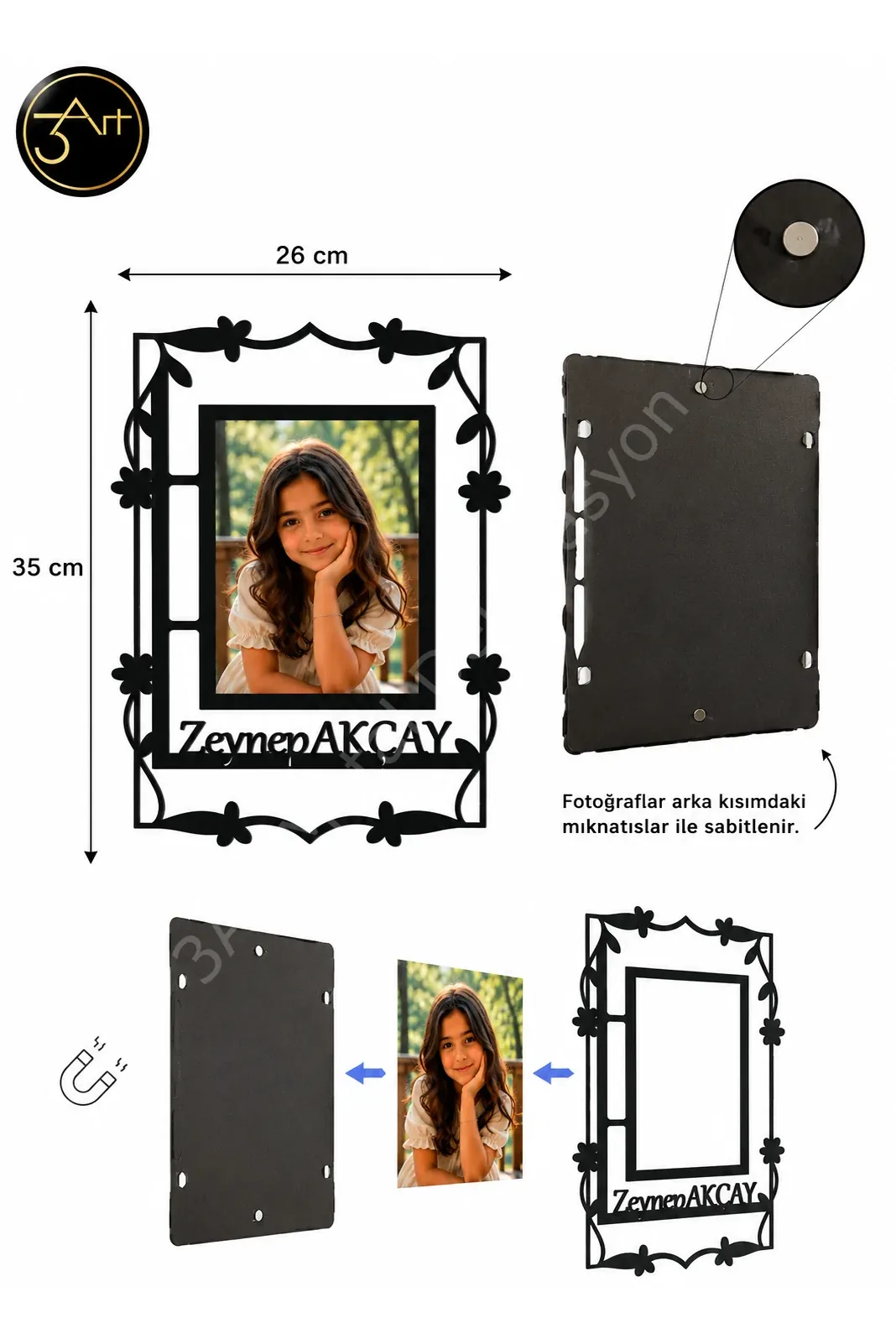 Kişiye Özel Metal Fotoğraf Çerçevesi, görsel 3