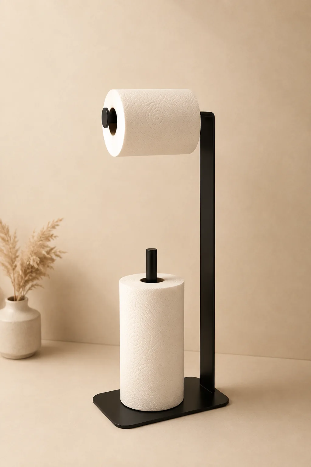 Modern Ayaklı Tuvalet Kağıtlığı ve Banyo Havlu Askısı