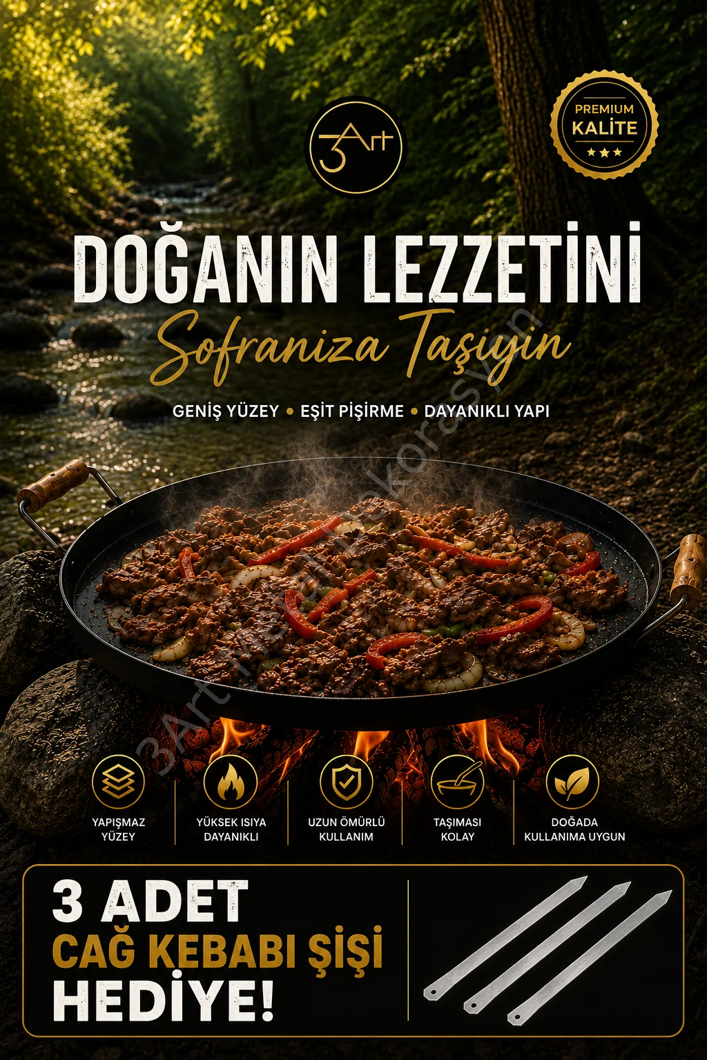 Ocak Üstü Sac Kavurma Tavası