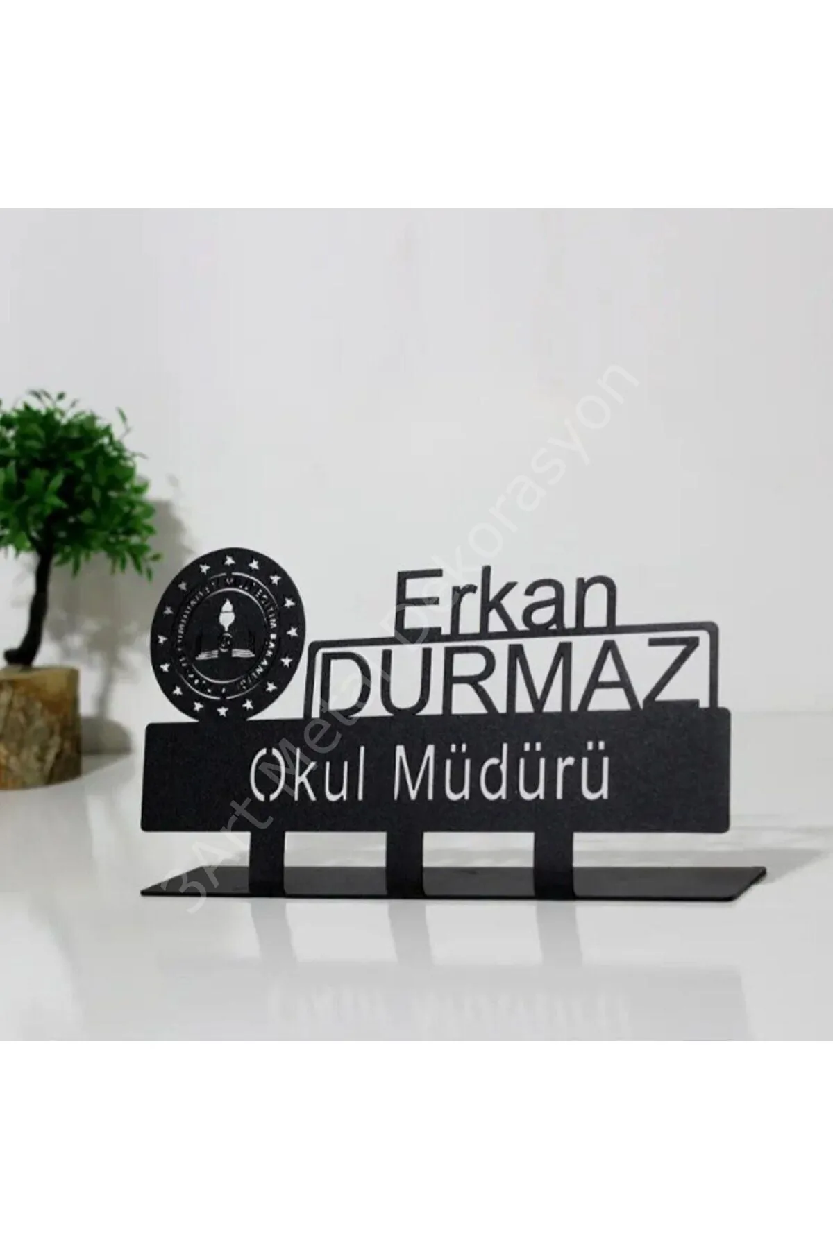 Kişiye Özel Okul Müdürü Masaüstü İsimlik — Masa İsimliği Hediye