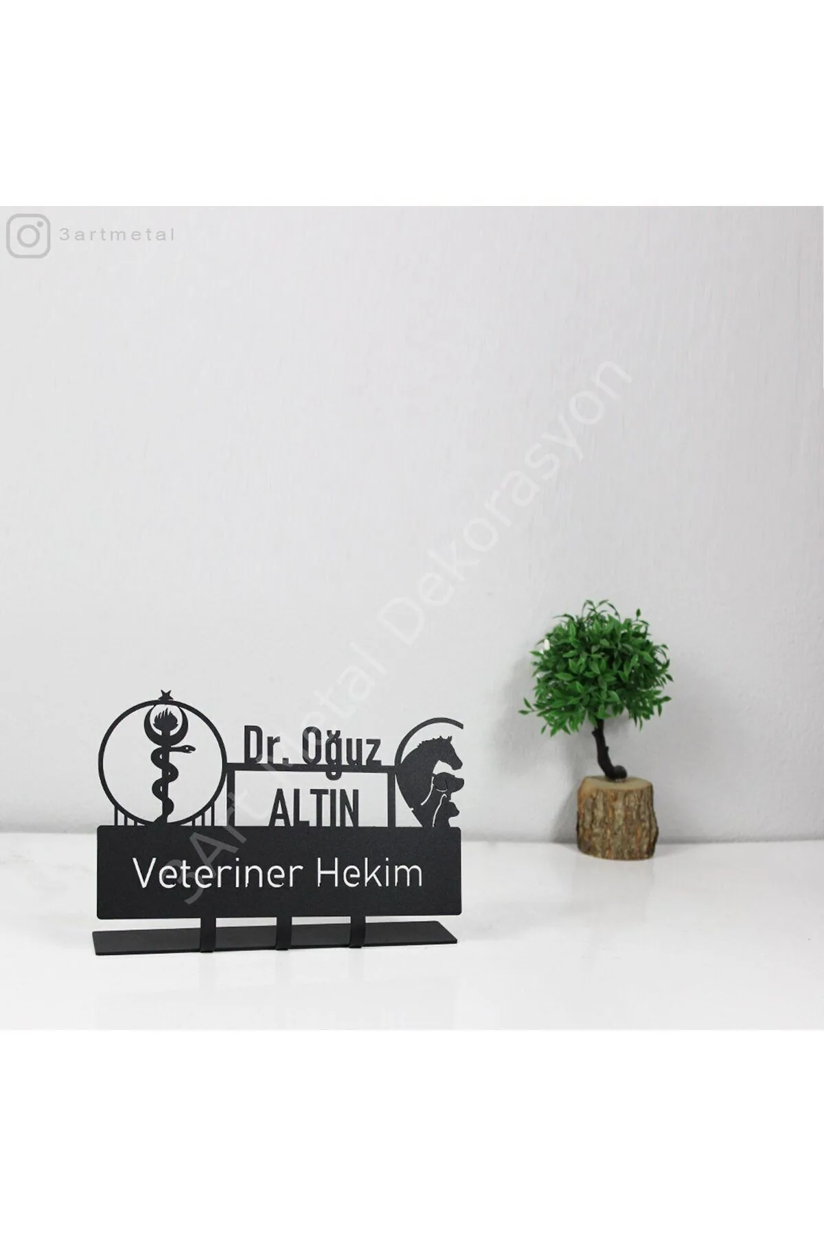 Veteriner Hekim Kişiye Özel Metal İsimlik